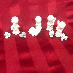 Tiny little pewter nativity set  Nativity Figurine Set